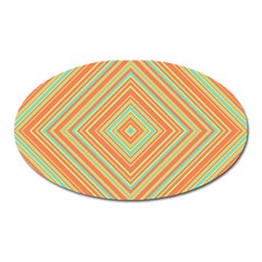 Geometric Art Abstract Background Oval Magnet by Wegoenart