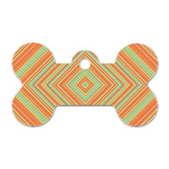 Geometric Art Abstract Background Dog Tag Bone (one Side) by Wegoenart