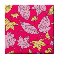 Autumn Dried Leaves Dry Nature Tile Coasters