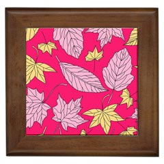 Autumn Dried Leaves Dry Nature Framed Tiles by Wegoenart