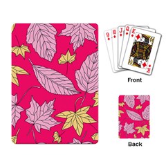 Autumn Dried Leaves Dry Nature Playing Cards Single Design by Wegoenart