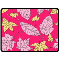 Autumn Dried Leaves Dry Nature Fleece Blanket (large)  by Wegoenart