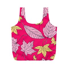 Autumn Dried Leaves Dry Nature Full Print Recycle Bag (m) by Wegoenart