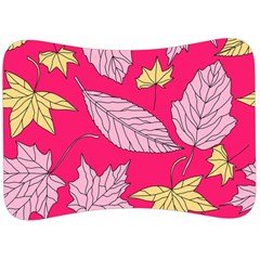 Autumn Dried Leaves Dry Nature Velour Seat Head Rest Cushion