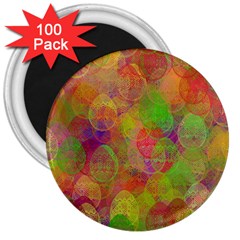 Easter Egg Colorful Texture 3  Magnets (100 Pack) by Wegoenart