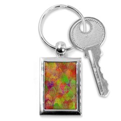 Easter Egg Colorful Texture Key Chains (rectangle)  by Wegoenart