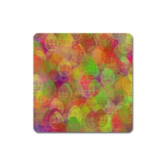 Easter Egg Colorful Texture Square Magnet by Wegoenart