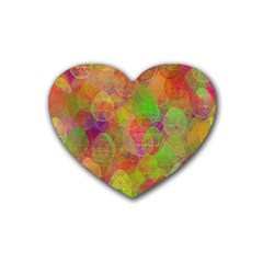 Easter Egg Colorful Texture Heart Coaster (4 Pack)  by Wegoenart