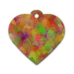 Easter Egg Colorful Texture Dog Tag Heart (two Sides) by Wegoenart