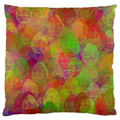 Easter Egg Colorful Texture Large Cushion Case (one Side) by Wegoenart