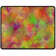 Easter Egg Colorful Texture Double Sided Fleece Blanket (medium)  by Wegoenart