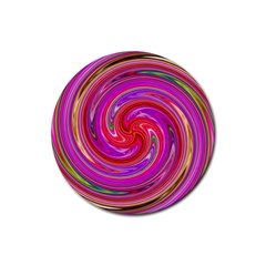 Abstract Art Abstract Background Rubber Coaster (round)  by Wegoenart