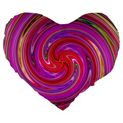 Abstract Art Abstract Background Large 19  Premium Flano Heart Shape Cushions by Wegoenart