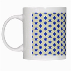 Star Background Backdrop Blue White Mugs by Wegoenart