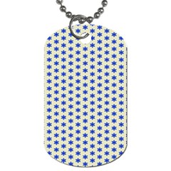 Star Background Backdrop Blue Dog Tag (one Side) by Wegoenart