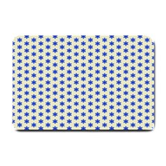 Star Background Backdrop Blue Small Doormat  by Wegoenart