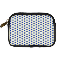 Star Background Backdrop Blue Digital Camera Leather Case by Wegoenart