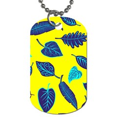 Leaves Pattern Picture Detail Dog Tag (two Sides) by Wegoenart