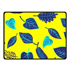 Leaves Pattern Picture Detail Fleece Blanket (small) by Wegoenart