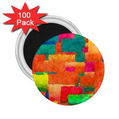 Pattern Texture Background Color 2 25  Magnets (100 Pack)  by Wegoenart