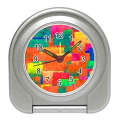 Pattern Texture Background Color Travel Alarm Clock