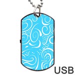 Scribble Reason Design Pattern Dog Tag USB Flash (One Side) Front