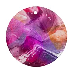 Background Art Abstract Watercolor Round Ornament (two Sides)