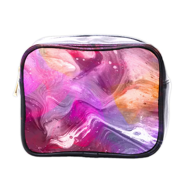 Background Art Abstract Watercolor Mini Toiletries Bag (One Side)