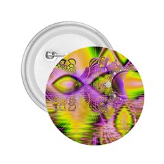 Golden Violet Crystal Heart Of Fire, Abstract 2 25  Button by DianeClancy