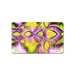 Golden Violet Crystal Heart Of Fire, Abstract Magnet (name Card) by DianeClancy