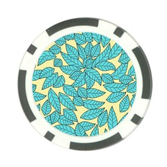 Leaves Dried Leaves Stamping Poker Chip Card Guard by Wegoenart