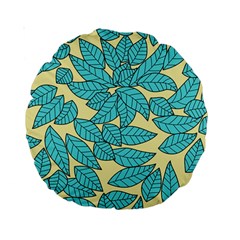 Leaves Dried Leaves Stamping Standard 15  Premium Round Cushions