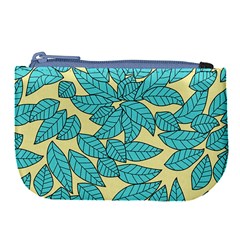 Leaves Dried Leaves Stamping Large Coin Purse by Wegoenart