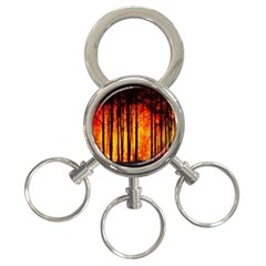 Forest Fire Forest Climate Change 3-ring Key Chains by Wegoenart