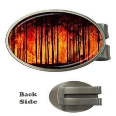 Forest Fire Forest Climate Change Money Clips (oval)  by Wegoenart