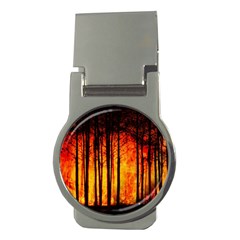 Forest Fire Forest Climate Change Money Clips (round)  by Wegoenart