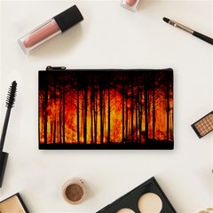 Forest Fire Forest Climate Change Cosmetic Bag (small) by Wegoenart