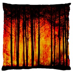 Forest Fire Forest Climate Change Large Cushion Case (one Side) by Wegoenart