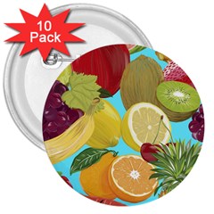 Fruit Picture Drawing Illustration 3  Buttons (10 Pack)  by Wegoenart