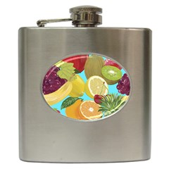 Fruit Picture Drawing Illustration Hip Flask (6 Oz) by Wegoenart