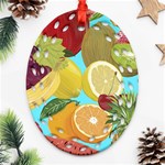 Fruit Picture Drawing Illustration Ornament (Oval Filigree) Front