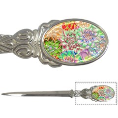 Dahlia Flower Colorful Art Collage Letter Opener by Wegoenart