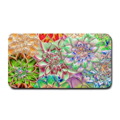 Dahlia Flower Colorful Art Collage Medium Bar Mats by Wegoenart