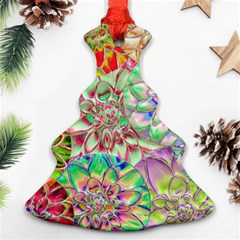 Dahlia Flower Colorful Art Collage Ornament (christmas Tree)  by Wegoenart