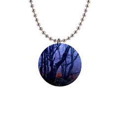 Beeches Autumn Foliage Forest Tree 1  Button Necklace by Wegoenart