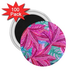 Leaves Tropical Reason Stamping 2 25  Magnets (100 Pack)  by Wegoenart