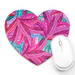 Leaves Tropical Reason Stamping Heart Mousepads by Wegoenart