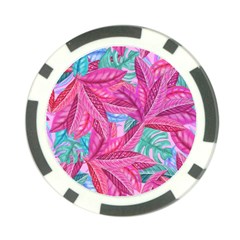 Leaves Tropical Reason Stamping Poker Chip Card Guard by Wegoenart