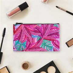 Leaves Tropical Reason Stamping Cosmetic Bag (small) by Wegoenart