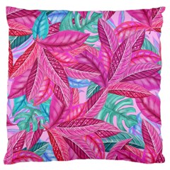 Leaves Tropical Reason Stamping Standard Flano Cushion Case (one Side)